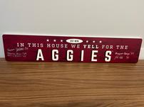 Aggie Wall Plaque Signed by the 2023-2024 Yell Leaders 202//151