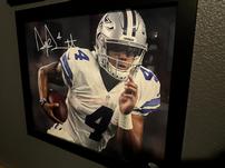 Signed Dallas Cowboys Dak Prescott Photo 202//151