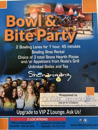 Shenanganz Bowl & Bite Party for 10 202//268