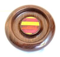 Handcrafted Black Walnut Vessel with Exotic Inlays 202//193