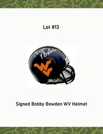 Signed Bobby Bowden West Virginia Helmet 202//262