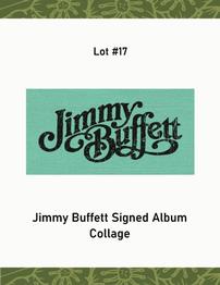 Jimmy Buffett Signed Album Collage 202//262