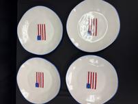 4 Tableau USA Flag Appetizer Plates 202//152