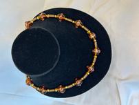 Hand Painted Glass Bead Necklace 202//152