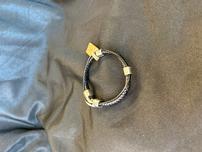 Black Leather Braided Bracelet 202//152
