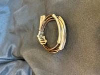 Stacked Leather Tube Bead Bracelt 202//152