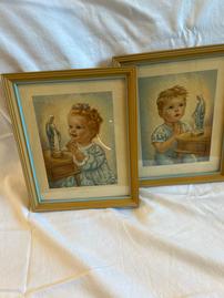 *Vintage* His & Her Prayer Framed Print (Set of 2) 202//269